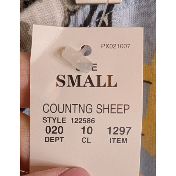 Nick & Nora Counting Sheep Pajama Set Pant Top Pants Blue Whimsical RARE NWT - Picture 13 of 14